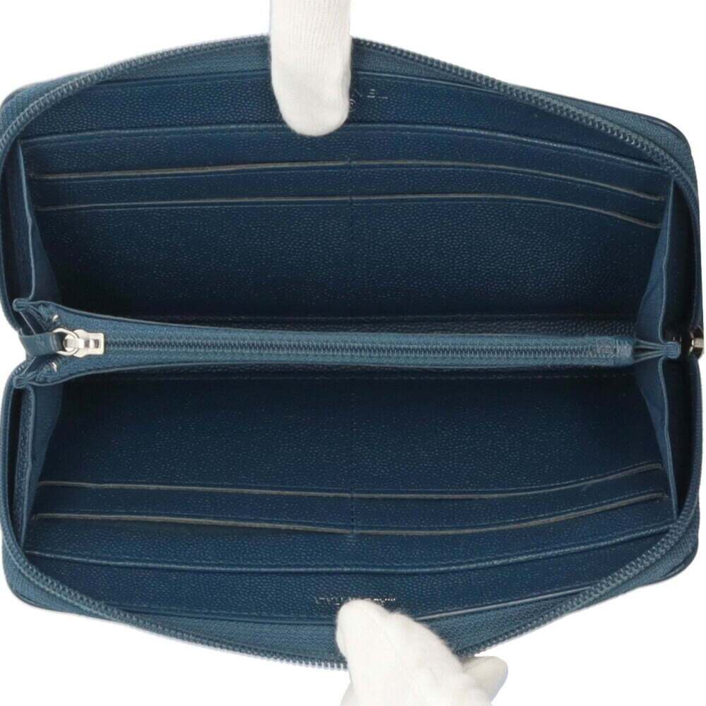 CHANEL Blue Leather Wallet - Picture 5 of 12